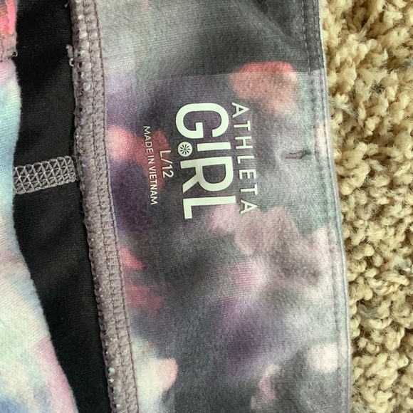 Athleta multicolored girls size 12 leggings - Picture 2 of 3
